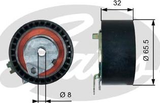 GATES-SEA T43236 - Tensioner Pulley, timing belt autospares.lv