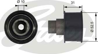 GATES-SEA T42080 - Deflection / Guide Pulley, timing belt autospares.lv