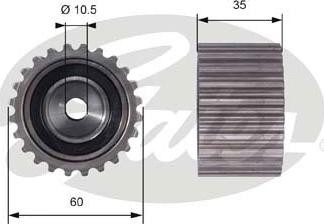 GATES-SEA T42024 - Deflection / Guide Pulley, timing belt autospares.lv