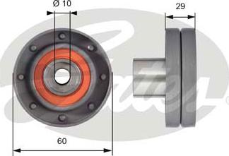 GATES-SEA T42105 - Deflection / Guide Pulley, timing belt autospares.lv