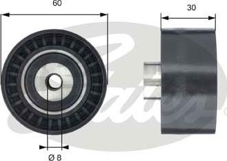 GATES-SEA T42188 - Deflection / Guide Pulley, timing belt autospares.lv