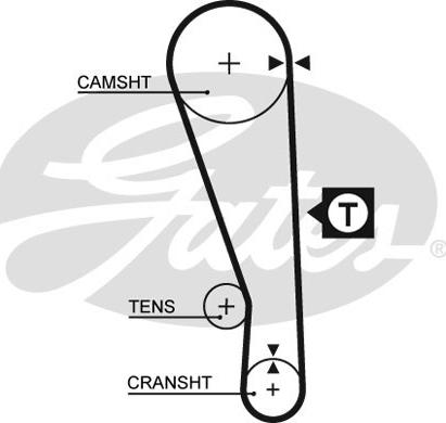 GATES-SEA T073 - Timing Belt autospares.lv