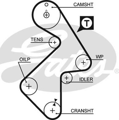 GATES-SEA T199 - Timing Belt autospares.lv