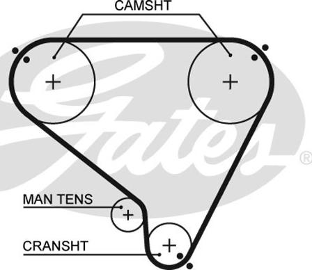GATES-SEA T104 - Timing Belt autospares.lv
