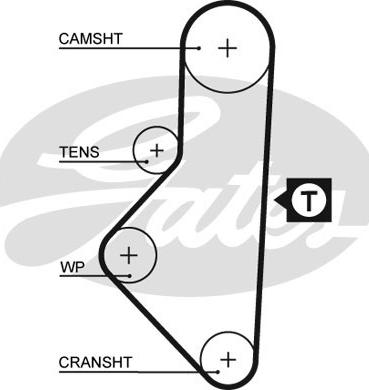 GATES-SEA T189 - Timing Belt autospares.lv