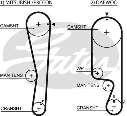 GATES-SEA T1353 - Timing Belt autospares.lv