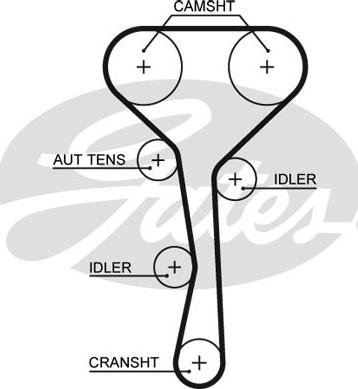 GATES-SEA T1284 - Timing Belt autospares.lv