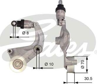 GATES-SEA T39054 - Belt Tensioner, v-ribbed belt autospares.lv