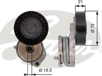 GATES-SEA T39116 - Belt Tensioner, v-ribbed belt autospares.lv