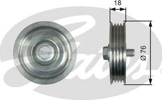 GATES-SEA T39183 - Pulley, v-ribbed belt autospares.lv