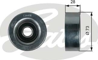 GATES-SEA T36418 - Pulley, v-ribbed belt autospares.lv