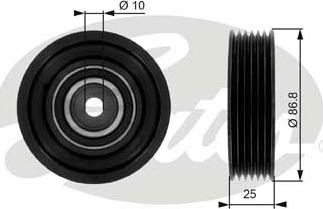 GATES-SEA T36045 - Pulley, v-ribbed belt autospares.lv