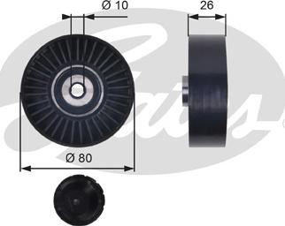 GATES-SEA T36006 - Pulley, v-ribbed belt autospares.lv