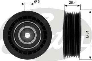 GATES-SEA T36000 - Pulley, v-ribbed belt autospares.lv