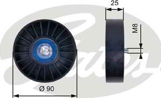 GATES-SEA T36033 - Pulley, v-ribbed belt autospares.lv