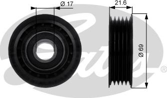 GATES-SEA T36189 - Pulley, v-ribbed belt autospares.lv