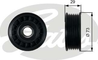 GATES-SEA T36398 - Pulley, v-ribbed belt autospares.lv