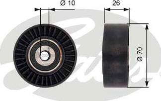 GATES-SEA T36393 - Pulley, v-ribbed belt autospares.lv