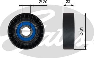 GATES-SEA T36208 - Pulley, v-ribbed belt autospares.lv