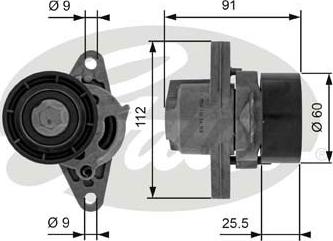 GATES-SEA T38456 - Belt Tensioner, v-ribbed belt autospares.lv