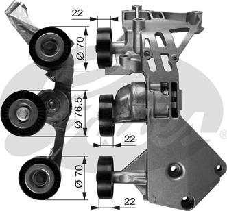 GATES-SEA T38465 - Belt Tensioner, v-ribbed belt autospares.lv