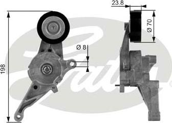 GATES-SEA T38436 - Belt Tensioner, v-ribbed belt autospares.lv