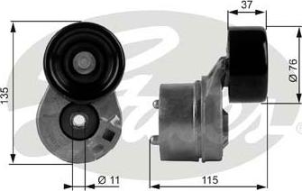 GATES-SEA T38431 - Belt Tensioner, v-ribbed belt autospares.lv