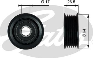 GATES-SEA T38099 - Pulley, v-ribbed belt autospares.lv