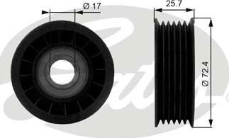 GATES-SEA T38008 - Pulley, v-ribbed belt autospares.lv