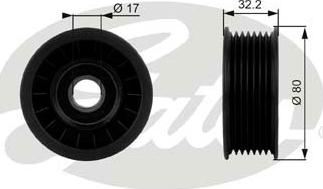 GATES-SEA T38016 - Pulley, v-ribbed belt autospares.lv