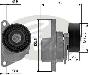 GATES-SEA T38190 - Belt Tensioner, v-ribbed belt autospares.lv