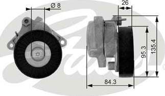 GATES-SEA T38174 - Belt Tensioner, v-ribbed belt autospares.lv