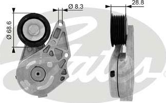 GATES-SEA T38175 - Belt Tensioner, v-ribbed belt autospares.lv