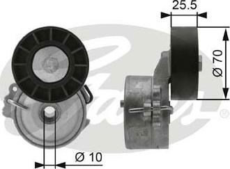 GATES-SEA T38392 - Belt Tensioner, v-ribbed belt autospares.lv