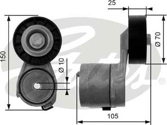 GATES-SEA T38369 - Belt Tensioner, v-ribbed belt autospares.lv