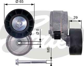 GATES-SEA T38364 - Belt Tensioner, v-ribbed belt autospares.lv