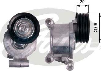 GATES-SEA T38318 - Belt Tensioner, v-ribbed belt autospares.lv