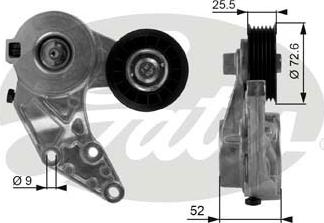 GATES-SEA T38377 - Belt Tensioner, v-ribbed belt autospares.lv