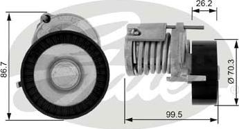 GATES-SEA T38214 - Belt Tensioner, v-ribbed belt autospares.lv