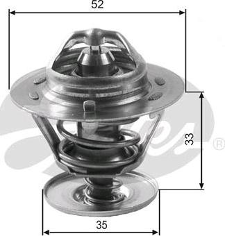 GATES-SEA TH12592G1 - Coolant thermostat / housing autospares.lv