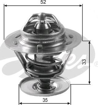 GATES-SEA TH12588G1 - Coolant thermostat / housing autospares.lv