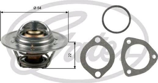 GATES-SEA TH12782G1 - Coolant thermostat / housing autospares.lv