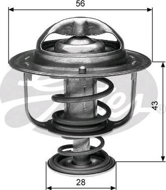 GATES-SEA TH31282G1 - Coolant thermostat / housing autospares.lv