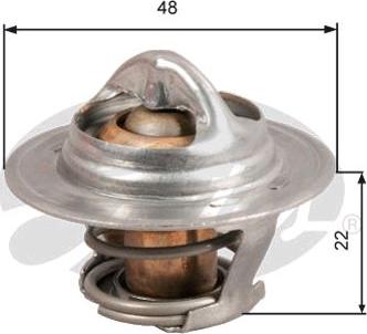 GATES-SEA TH28592G1 - Coolant thermostat / housing autospares.lv