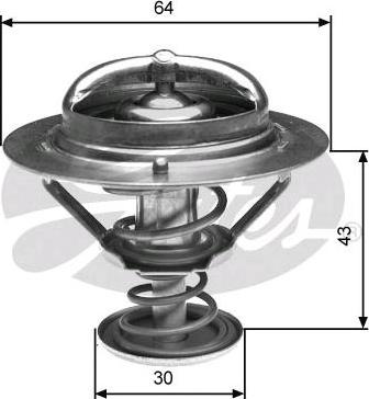 GATES-SEA TH27082G1 - Coolant thermostat / housing autospares.lv