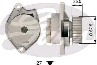 GATES-SEA WP0072 - Water Pump autospares.lv