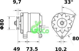 GECO A33713 - Alternator autospares.lv