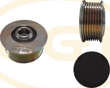 GGT ARL019 - Pulley, alternator, freewheel clutch autospares.lv