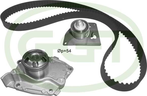 GGT KPA20128 - Water Pump & Timing Belt Set autospares.lv