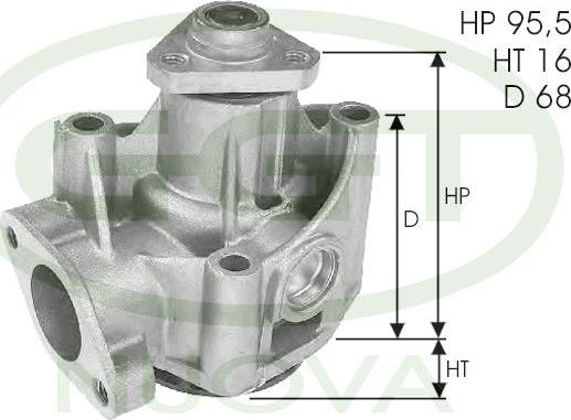 GGT PA00806 - Water Pump autospares.lv